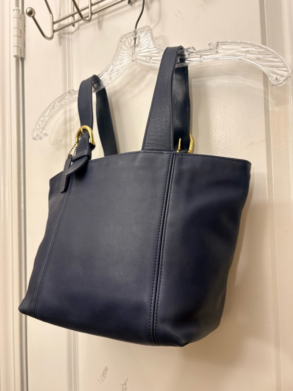 1997 Coach Waverly Satchel 4133 • Midnight Navy • USA Vintage - Picture 7 of 16